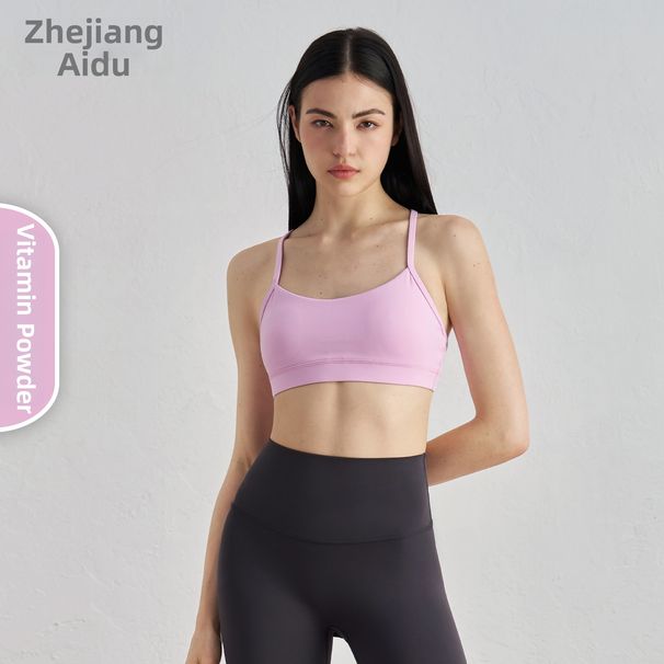 Women's Clothing Backless Push-Up Sports Bra Padded Anti-Sagging Fitness Yoga Vest Sexy Suspender Bra_ecoleips.com
