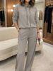 New Spring Collection Women's Patchwork Leopard Print Hooded Top With Pocket Straight Leg Pants Set Loose Fitting Style_ecoleips.com