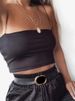 2024 Summer Women's Crop Top Sexy Elastic Cotton Camis Sleeveless Short Tank Top Bar_ecoleips.com