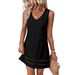 2026 Bohemian V-Neck Sleeveless Tank Printed Loose A-Line Short Dress Vacation Style Casual Women's Clothing_ecoleips.com