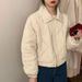 girl 2025 Summer New Jacket Pink Loose Versatile Quilted Petite Short Puffer Coat Cotton Clothing For Women_ecoleips.com