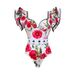 Fashionable Sexy One Piece Swimsuit For Women Printed Suspender Swimwear_ecoleips.com