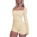 Voya Women's European And American Yoga Sports Long-Sleeve Tight Shorts Jumpsuit Women's Clothing Fall/Winter_ecoleips.com
