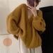 Women's Loose Pink Slimming Knit Cardigan Plus Size Long Sleeve Soft Cozy Chunky Sweater Coat For Spring/Autumn/Winter Casual Elegant Fashion_ecoleips.com