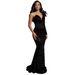Women's Clothing Women's Sequined One Shoulder Tube Top V Neck One Sleeve Low Cut Dress Style Hip Sexy Dress_ecoleips.com