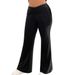 Women's Clothing Summer Casual Versatile Design Yoga Wide Leg Sports V Waist Slim Flared Trousers_ecoleips.com
