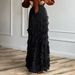 DiYun European And American Casual Vacation Polka Dot Lace Long Skirt Women's Clothing 2025 Autumn/Winter_ecoleips.com