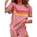 Women's Clothing New Home Suits Simple Style Contrast Color Fashion Casual Suits_ecoleips.com