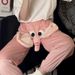 Women Lounge Plush Pajama Pant Flannel Funny Elephant Novelty Shorts Humorous Underwear Prank Gift Couple Pants Sleepwear_ecoleips.com