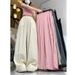 Suitable For All Seasons Ice Silk Polka Dot Yamamoto For Women, Summer Thin Lazy Style, Loose Fit, Versatile Trendy Slimming Casual Straight_ecoleips.com