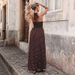 Bai Fen Zhi Yi Cross-Border 2026 New Sexy Retro Vacation Style Long Halter Neck V-Neck Polka Dot Dress_ecoleips.com