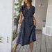 Women Stylish Polka Dot Printed High Waist Waist‑Tie Dress Dating Vacation Casual Outfit_ecoleips.com