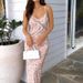AB139 Street Style Internet Celebrity Hot-Selling Video Summer New Lace Hollow Deep V Beautiful Backpack Hip Strap Dress_ecoleips.com