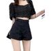 Girl Denim Shorts Women High Waist Split Thin Summer New A-line Petite Straight Loose Super Hot Pants Trendy_ecoleips.com