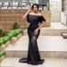Women's Dress One Shoulder Sequin Slim Hip Mermaid Evening Dress_ecoleips.com