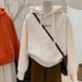 UNMUN Autumn/Winter New Women's Hooded Sweatshirt, Silver Fox Fleece, Thickened, High-end, Loose, Stylish, Trendy,_ecoleips.com