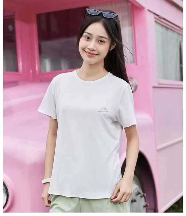 Large Size Summer New Loose Round Neck Ice Silk Quick Drying Men's And Women's Cool Short Sleeved T-shirt_ecoleips.com