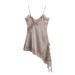 Women's Lace Asymmetrical Casual Mini Dress Summer New Arrivals European And American Style Cross Border E Commerce_ecoleips.com