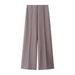Women's Clothing Women's Style Set Soft Top With Buckle Embellishment And Ribbed Stitching On Pants For Formal & Casual For Women_ecoleips.com