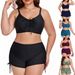 Women's Clothing New 2026 Plus Size Two Piece Swimsuit Solid Color High Waist Slimming Bikini Beachwear For Women_ecoleips.com