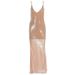 Women Sequined Deep V Neck Long Dress Sexy Spicy Girl Style High End Evening Party Dress For Formal Banquet_ecoleips.com