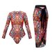 European American One Piece Swimsuit Smart Sun Protection Beach Dress Swimwear Cover up Sexy Vacation Style for Women_ecoleips.com