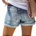 Women's Clothing High Waist Ripped Washed Denim Shorts Women's Hot Pants_ecoleips.com
