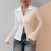 Aria Basics Aria Basics European And American Cross-border 2026 New Elegant Women's Solid Color Textured Long-sleeve Fashion Shirt Top_ecoleips.com
