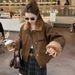 girl Lamb Wool Pachwork Fleece Coa For Women 2025 Auumn Winer New Vinage Commuer Turn-Down Collar Workwear Coon_ecoleips.com