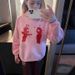 Unisex Oversized Streetwear Pullover, Pink Graphic Print, Drop Shoulder Relaxed Fit, Couple Matching Style_ecoleips.com