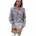 K New Women's French Lace Collar Plaid Shirt. No Necklace, Bag, Or Other Accessories._ecoleips.com