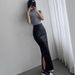 AC617 European American High-waisted Sexy Bodycon Midi Skirt With Slit, Slim Fit, Elegant And Versatile Style_ecoleips.com