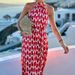 Women's Clothing American Style Women's Printed Halter Neck Midi Dress Sexy Fashion For Beach Vacation Spring Summer_ecoleips.com