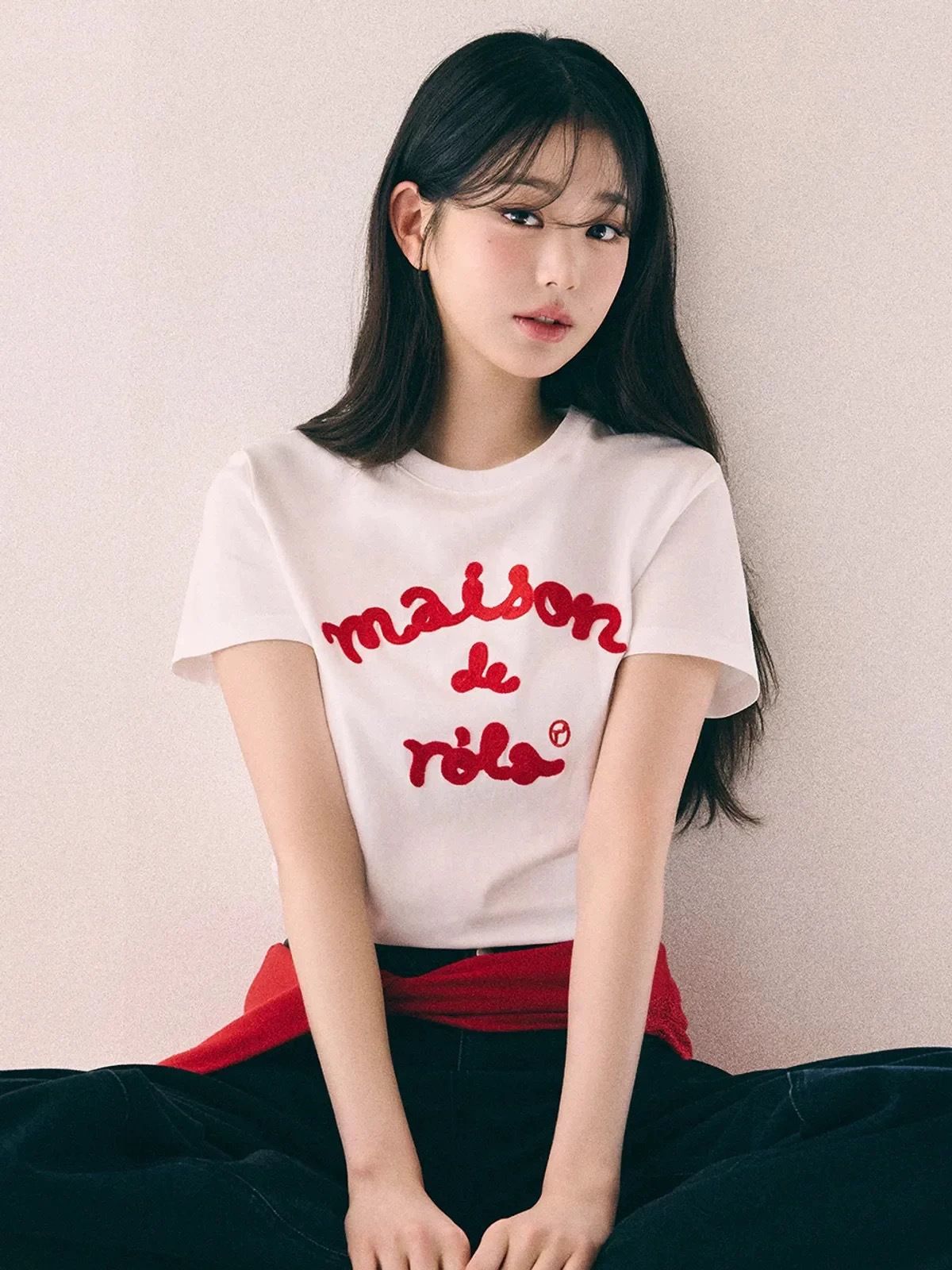 Korean Niche Brand Rolan* Jang Won-young's Same Style Casual Versatile Round-neck Short-sleeve T-shirt With_ecoleips.com