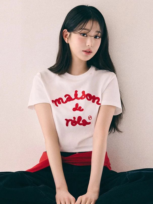 Korean Niche Brand Rolan* Jang Won-young's Same Style Casual Versatile Round-neck Short-sleeve T-shirt With_ecoleips.com