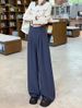 K New Women's Suit Pants With A High-end Feel And A Slimming Effect. Casual Pants With High Waist, Straight Leg, And Wide Leg_ecoleips.com