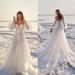 New Style Slimming Lace Long Sleeved Backless Wedding Dress Sheer Mesh Short Train For Travel Photography Women's Clothing_ecoleips.com