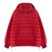 European Station Winter New Korean Style Down Sweatshirt For Women Loose Fit Petite Fashion Lightweight Hooded Cotton_ecoleips.com