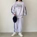Women's Clothing Slimming sports pants Korean suit women's color spring and autumn splicing casual sports autumn and winter new round neck loose_ecoleips.com