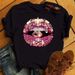 European And American Cross-border Foreign Trade Wholesale Clothing Sexy Fashion Lip Print Round Neck Plus Size_ecoleips.com