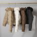 Women's Short Puffer Jacket With Hood & Faux Fur Trim - Warm Fleece-Lined Winter Coat For Petite, Casual Outerwear In Black/Beige/Khaki/Brown_ecoleips.com