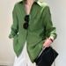Tencel Acetate Linen Women's Shirt Comfortable Textured Loose Fit Versatile Sun Protective Top_ecoleips.com