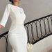 "Sexy Backless High-Slit Evening Dress - Elegant White Party Gown With Hip Cutout (S-XXL)"_ecoleips.com