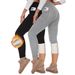 Women's Clothing Plus Velvet Thickened Leggings Pocket Style Warm Composite Velvet Thickened Leggings Worn Outside_ecoleips.com