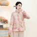 girl Wholesale Age-Reducing Jacket New Chinese Style Cotton Coat Stand Collar Fleece Lined Thickened Frayed Edge Homewear_ecoleips.com