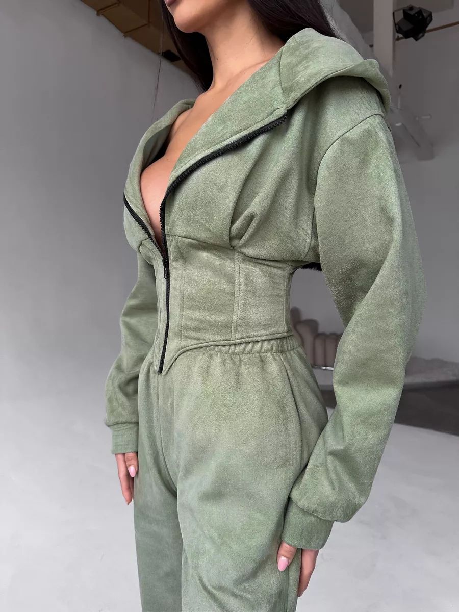 European American Style Autumn Winter Women's Solid Color Waist Cinch Hooded Sweatshirt And Sports Casual Long Pants_ecoleips.com