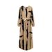Elegant Muslim Abaya Dress For Women - Long Sleeve Flowy Maxi Dress With Belt - Modest Islamic Clothing - Comfortable Polyester Blend Fabric_ecoleips.com