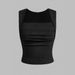 Women's Clothing Fashion Slim Sexy Solid Color Tube Top Bottom Vest_ecoleips.com