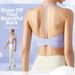 Calorie Summer Strappy Sports Bra For Women, Yoga Tank Top With Removable Padding, Workout Fitness Shirt, Back Support Activewear_ecoleips.com