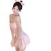 Women's Solid Color One Piece Swimsuit Halter Slimming Sweet Girlish Pure Alluring Style For Hot Springs_ecoleips.com